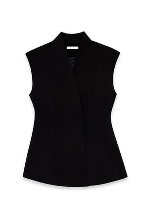 Black figurbetonte zugeschnittene Weste