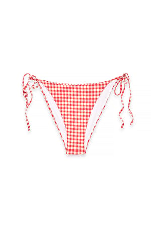 Red Check Bikinitruse i seersucker