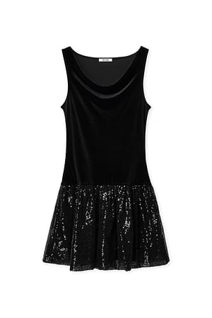 Black Ballon Mini Jurk