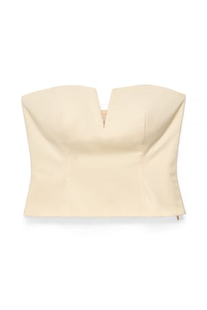 Light Yellow Sharp Corset Top
