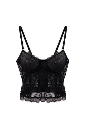 Black Sheer Corset