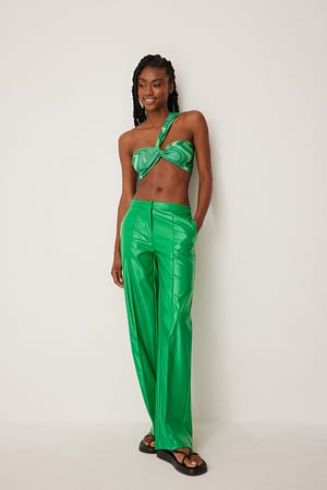 Green PU broek