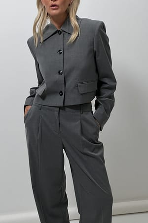 Grey Short Blazer