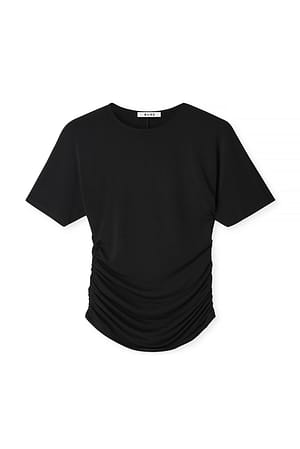 Black Short Sleeve Jersey Top