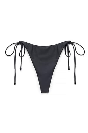 Black Side Tie Bikini Panty