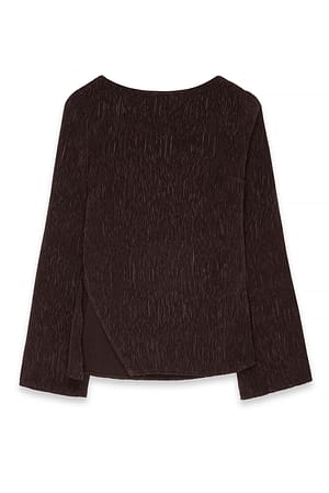 Brown Blusa con raja lateral