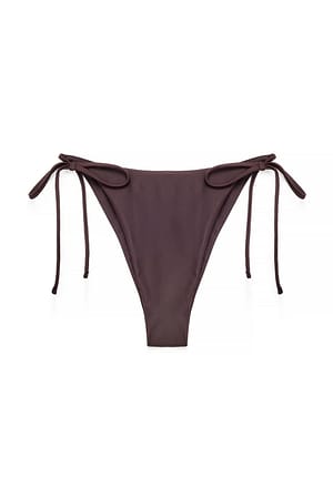 Brown Side Tie Bikini Panty