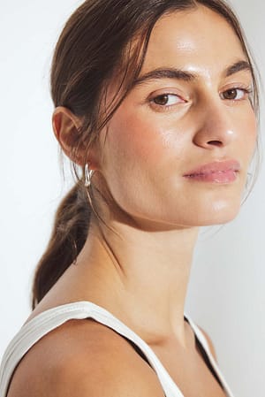 Silver Silver Plated Irregular Hoops