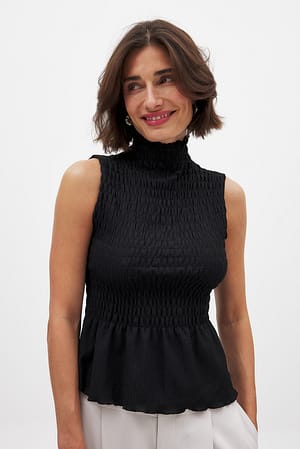 Black Top smock sin mangas