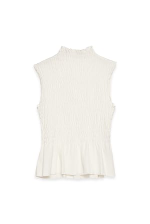 Offwhite Top smock sin mangas