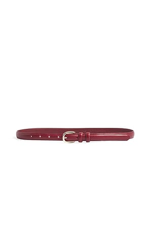 Burgundy schmaler Ledergürtel