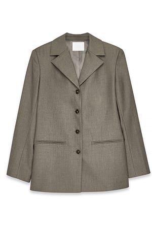 Greige Figursydd blazer med flere knapper