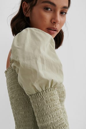 Dusty Light Green Lange mouw