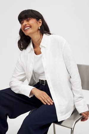 White Soft Cotton Long Sleeve Shirt