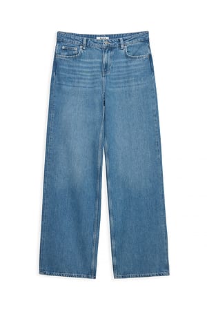 Light Blue Jean en denim souple à taille mi-haute