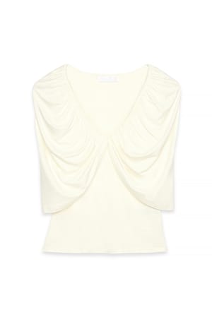 Offwhite Soft Line cape-topp