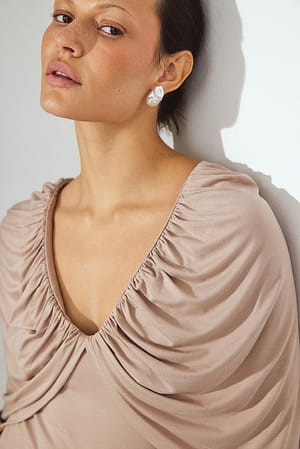 Beige Soft Line Cape-Oberteil