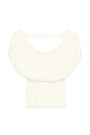 Offwhite Soft Line Draped Top