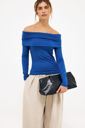 Blue Soft Line Long Sleeve Top