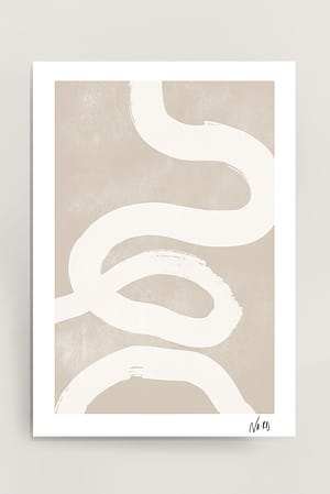 Cream Soft Line Poster
