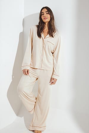 Cream Soft Pyjama Pants