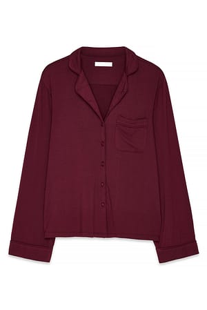 Burgundy Soft Pyjama Shirt