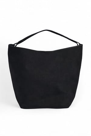 Black Soft Suede Tote Bag