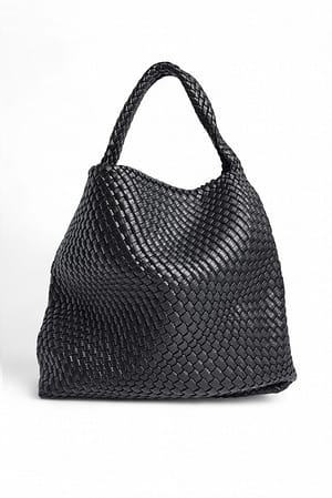 Black Soft Woven Tote