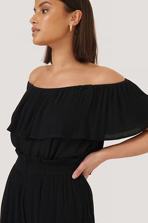 Black Off-Shoulder Top