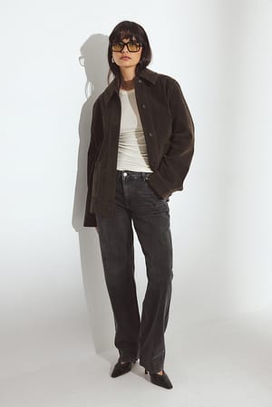 Grey Lige jeans med lav talje