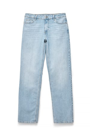 Light Blue Raka jeans med låg midja