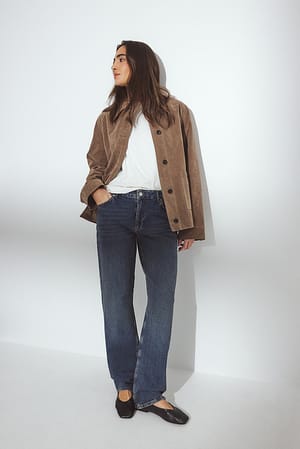 Blue Lige jeans med lav talje