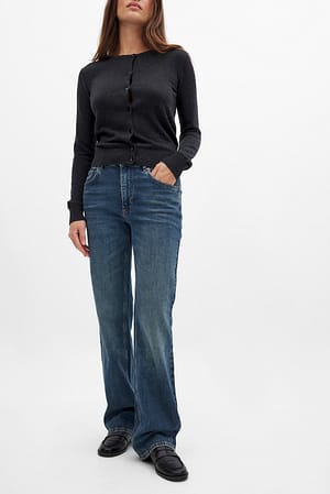 Blue Jeans med lige ben og mellemhøj talje