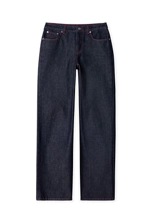 Rinse Wash Jeans med lige ben og miditalje