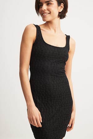 Black Strap Mini Dress