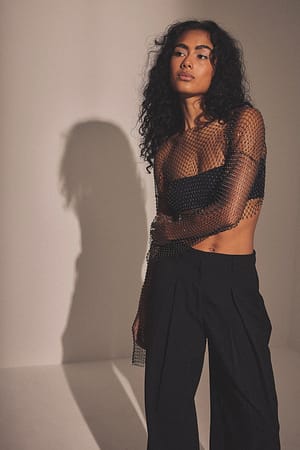 Black Bolero aus Strassnetz