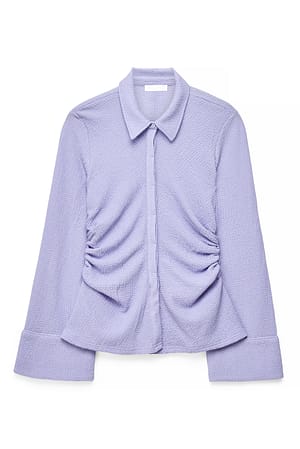 Dusty Lilac Skjorte med struktur og krave