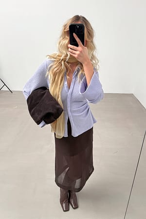 Dusty Lilac Structured Collar Shirt