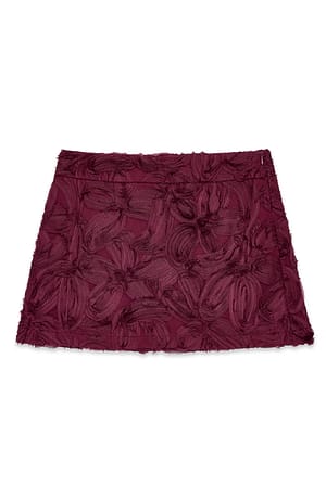 Burgundy Minifalda estructurada