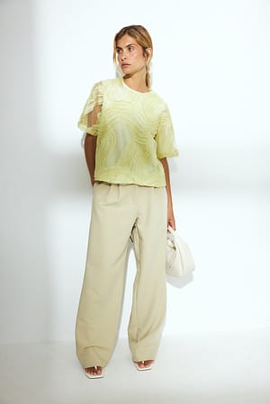 Light Green Structured T-Shirt