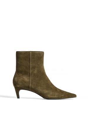 Khaki Botines de ante