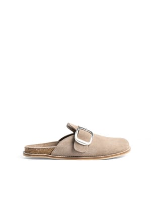 Tan Suede Clogs