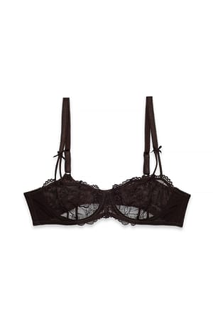 Dark Brown Sugar Bow Balconette-BH
