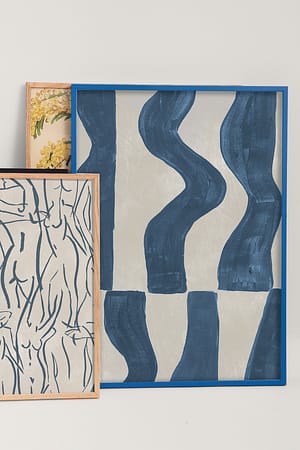 Blue Swirly Lines Poster