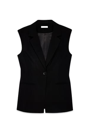 Black Chaleco tipo americana de vestir