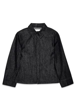 Dark Rinse Tailored Denim Shirt