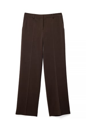 Brown taillierte Hose mit mittlerer Taille