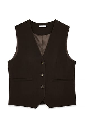 Brown Chaleco ajustado