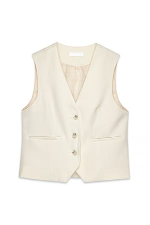 Off White Chaleco ajustado