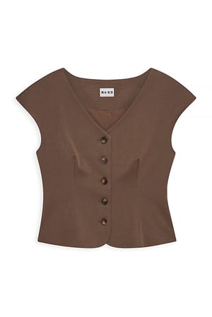 Brown Chaleco entallado
